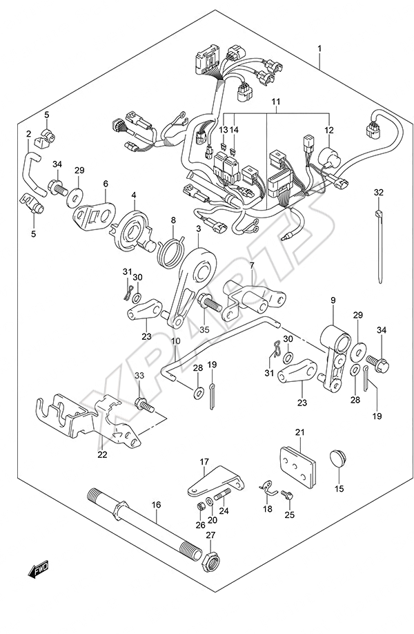  Opt: Remote Control Parts til Suzuki motor